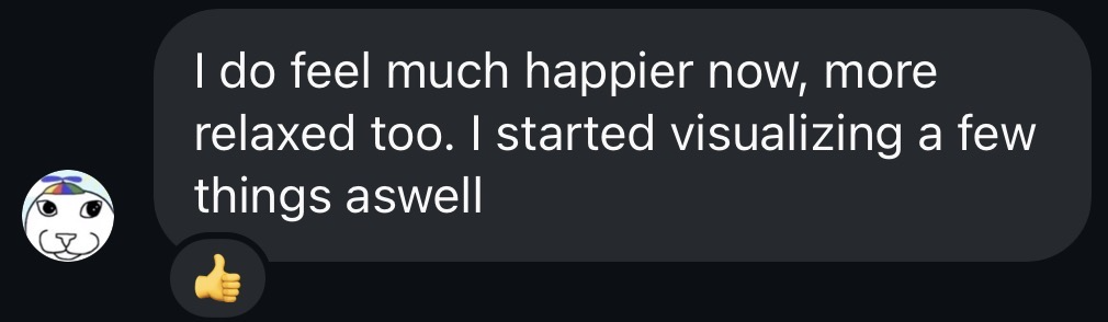 Client feedback screenshot